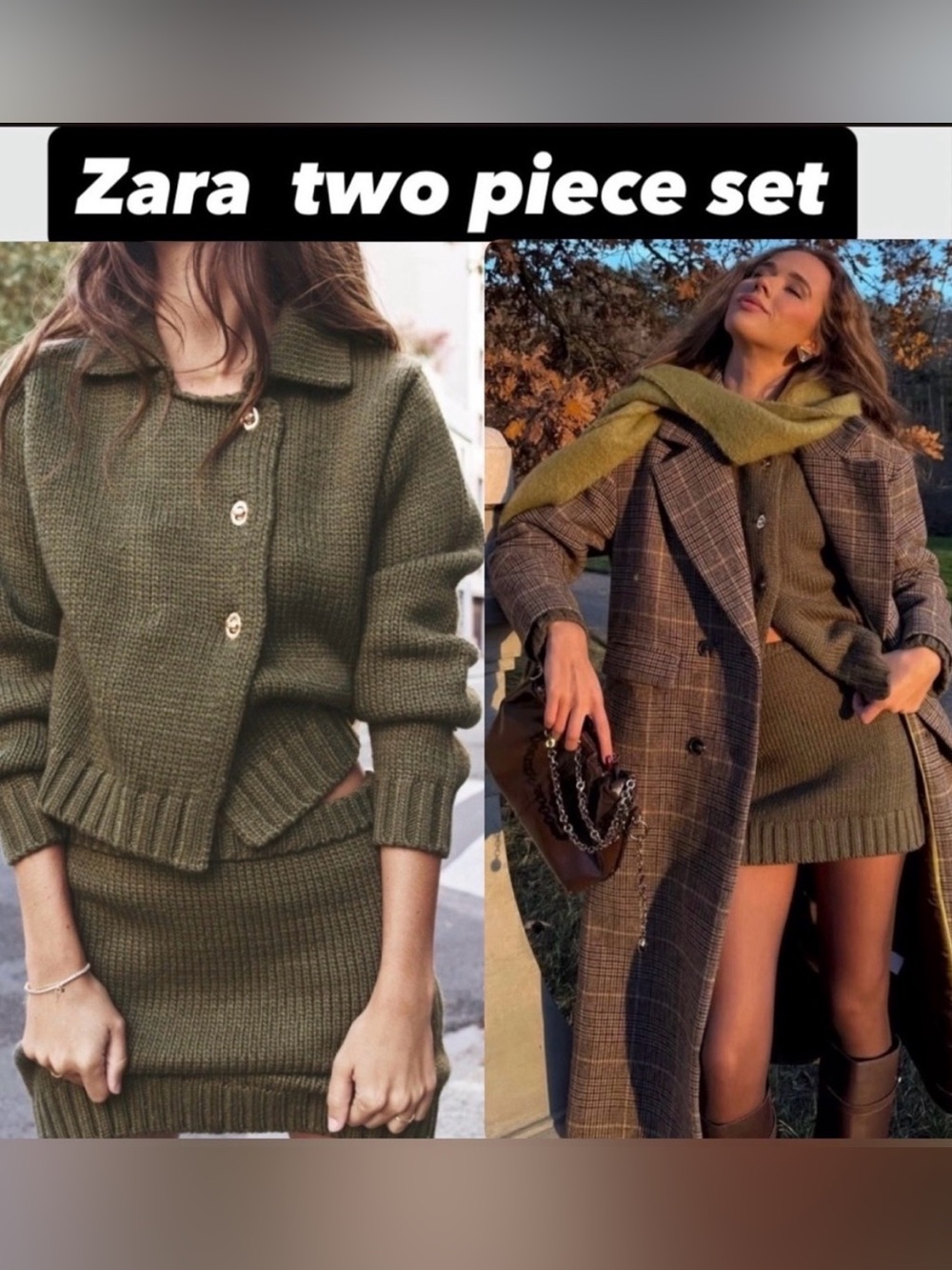 VIRAL NEW ! ZARA co-ord KNIT SKIRT AND CARDIGAN 
🚨FIRM PRICE